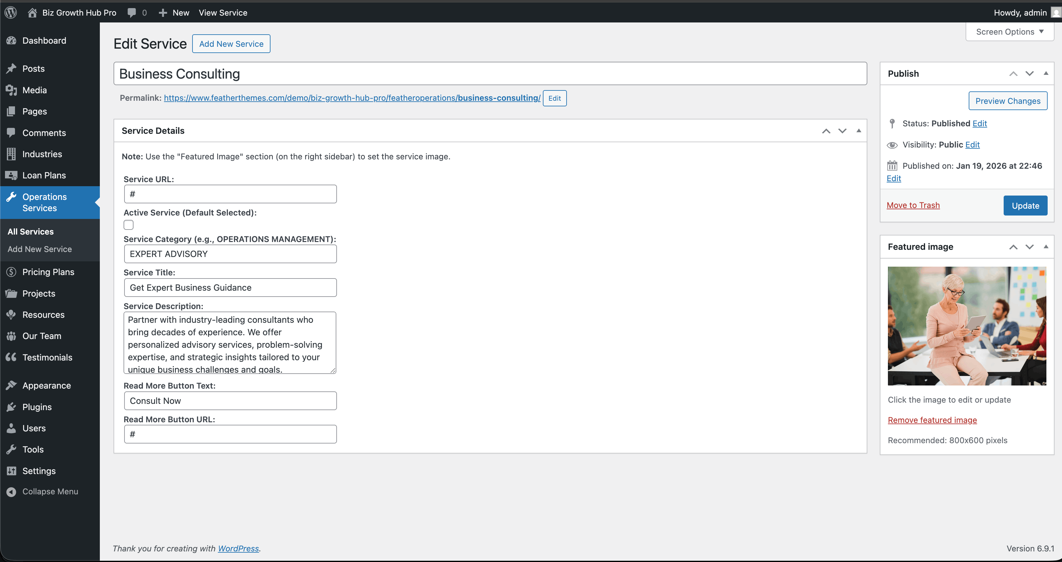 Add or edit Operation/Service