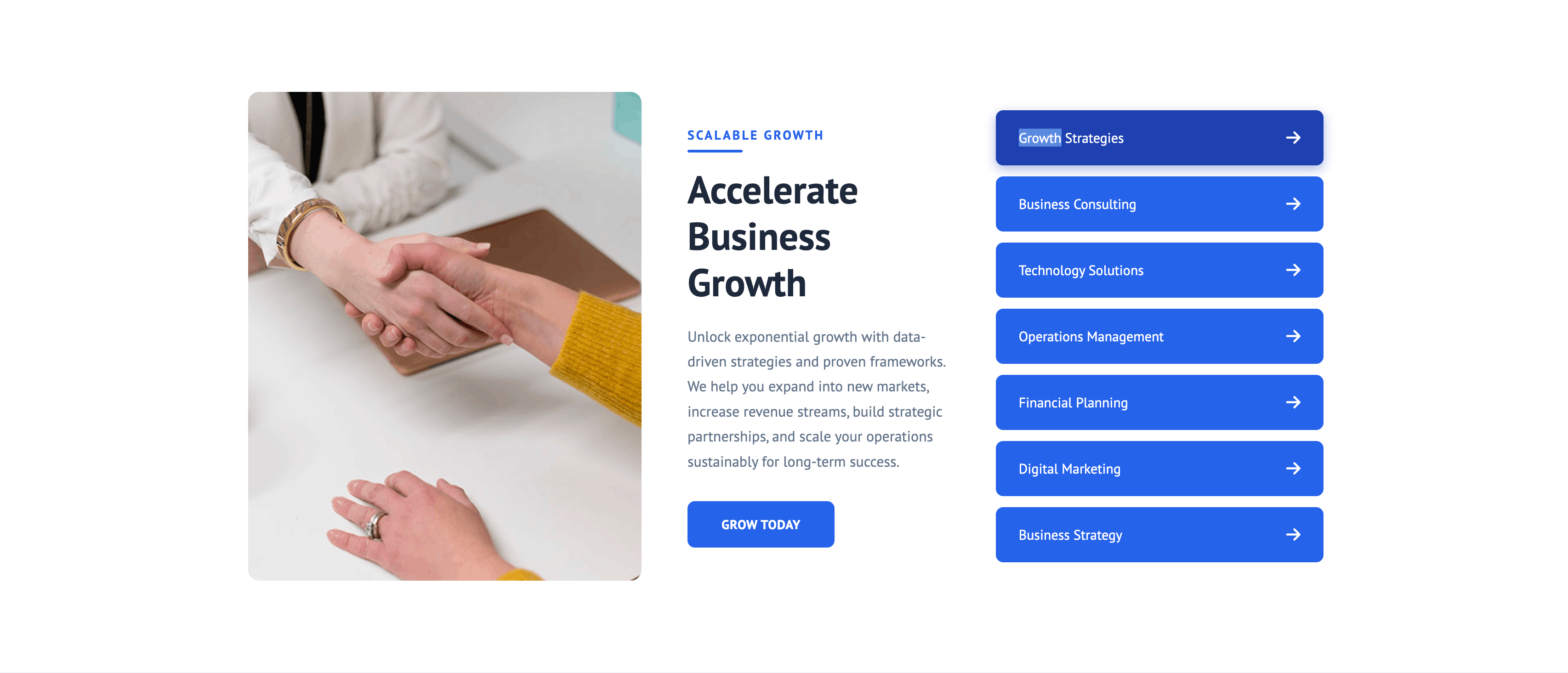 Operations section on frontend