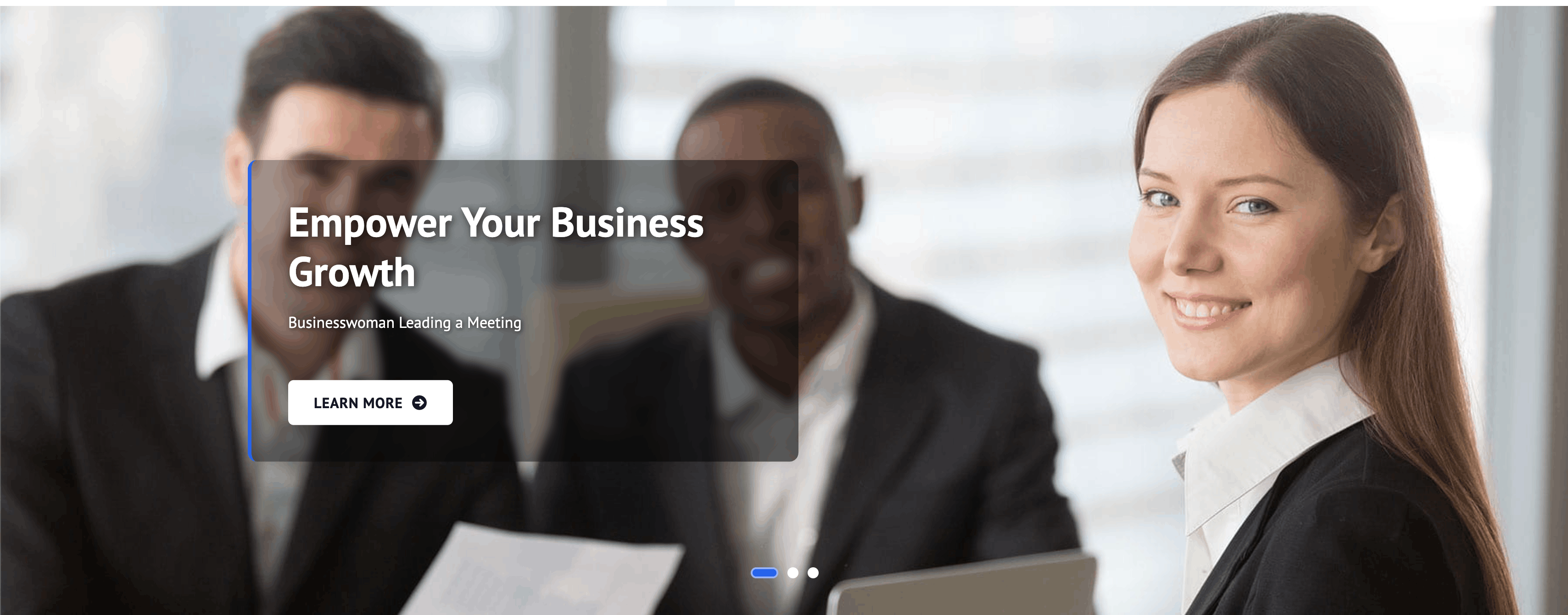 Hero banner / slider on homepage