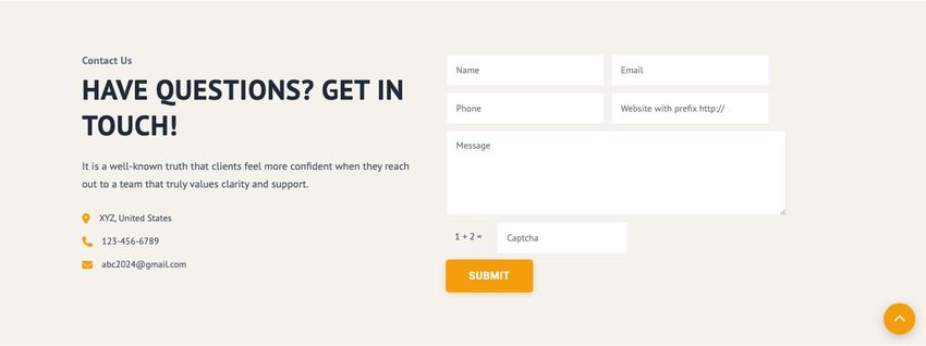 Contact section
