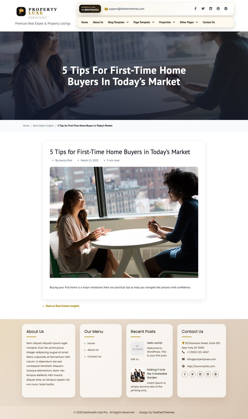 Single insight page