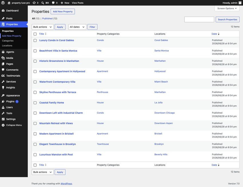 Property list