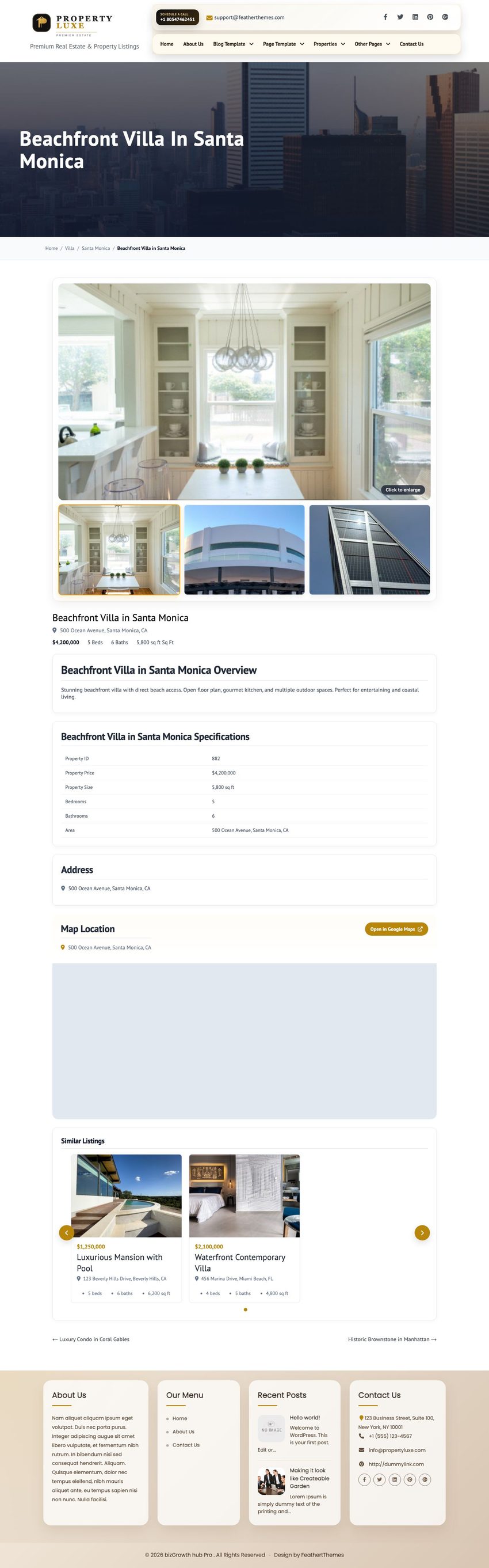 Single property page