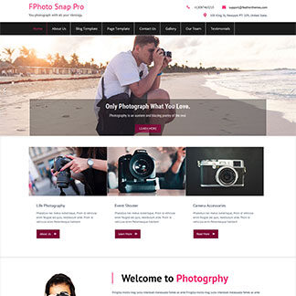 FPhoto Snap WordPress Theme - Photography Showcase