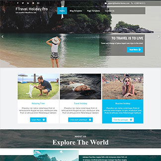 FTravel Holiday WordPress Theme - Dream Vacation Website Design