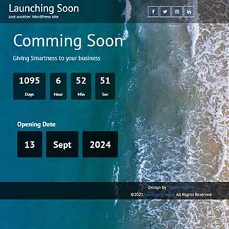 Preview of the Under Construction WordPress Theme