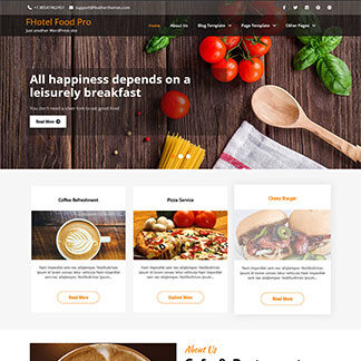 FHotel Food Pro WordPress Restaurant Themes