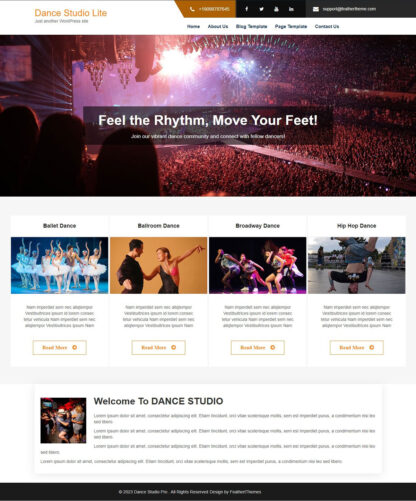 Dance Class Schedule Online - Dance Studio Lite Theme