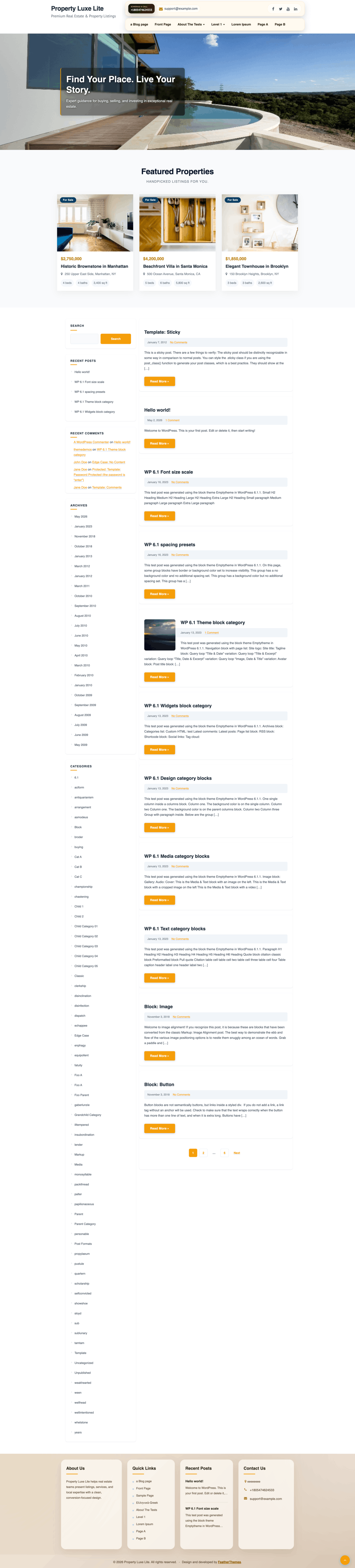 WordPress Property Luxe Lite Theme - Image 3